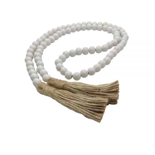 Wooden Beads Garland White